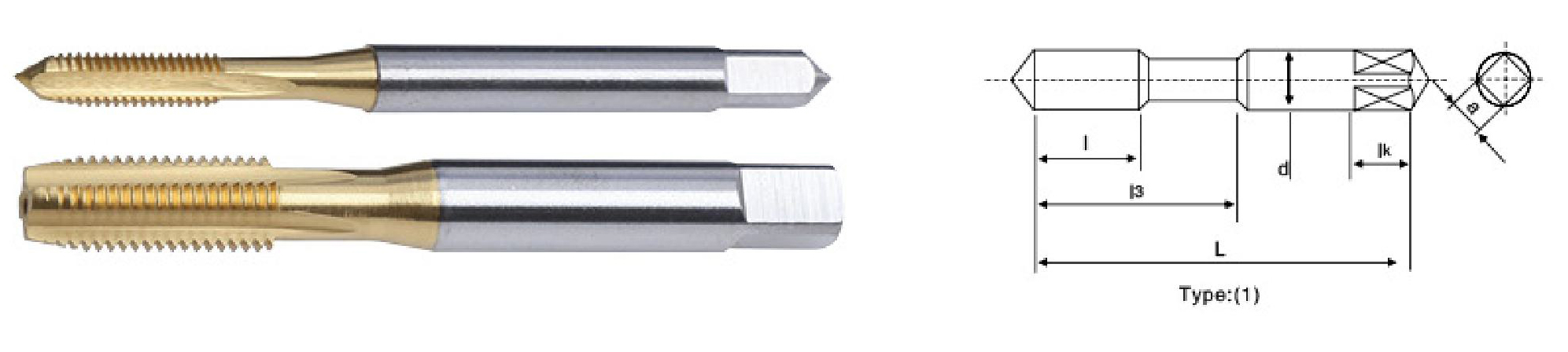 Straight flute screw tap